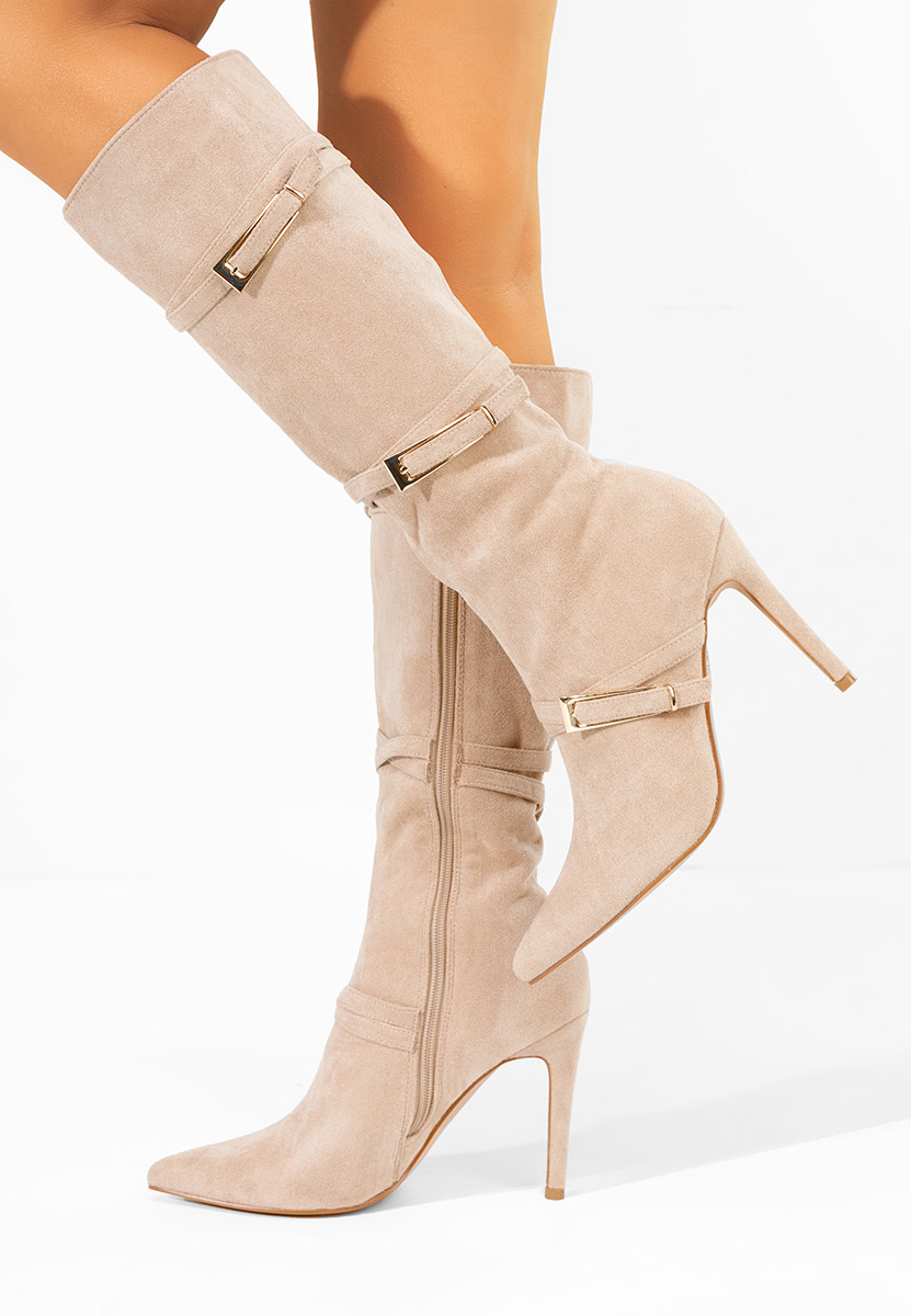 Чизми на ток Ernesia бежов