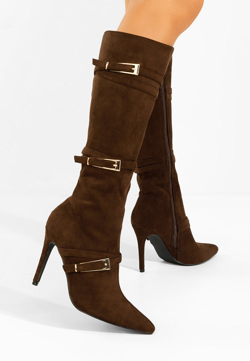 Чизми на ток Ernesia кафяв