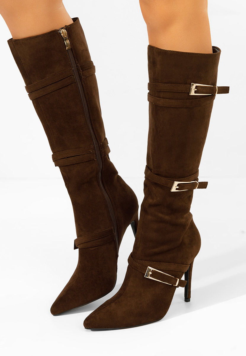 Чизми на ток Ernesia кафяв