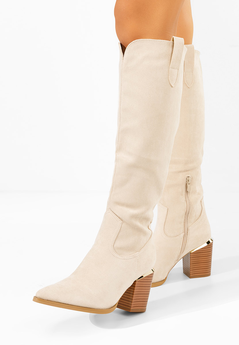 Чизми на ток Jasaria бежов