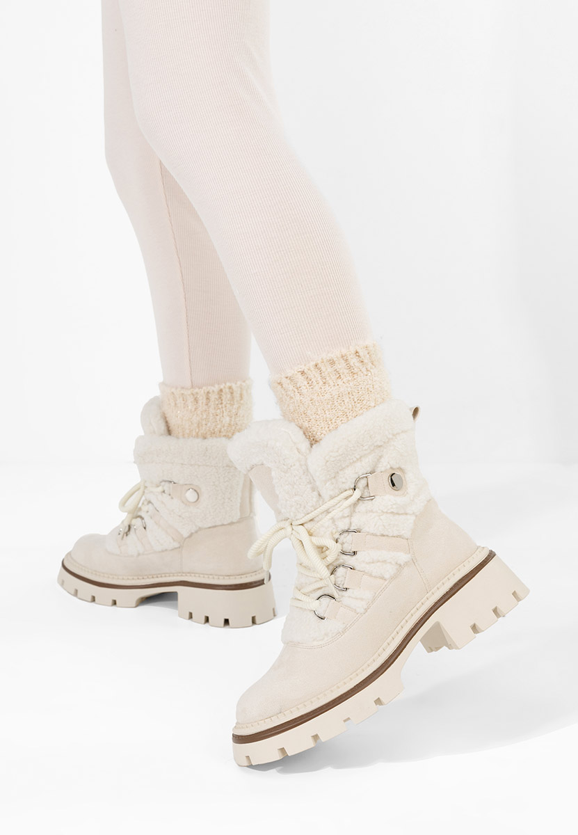 Зимни дамски Ботинки Kalindra бежов