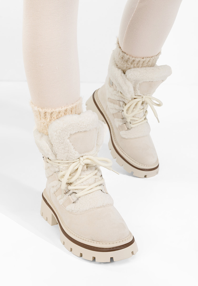 Зимни дамски Ботинки Kalindra бежов