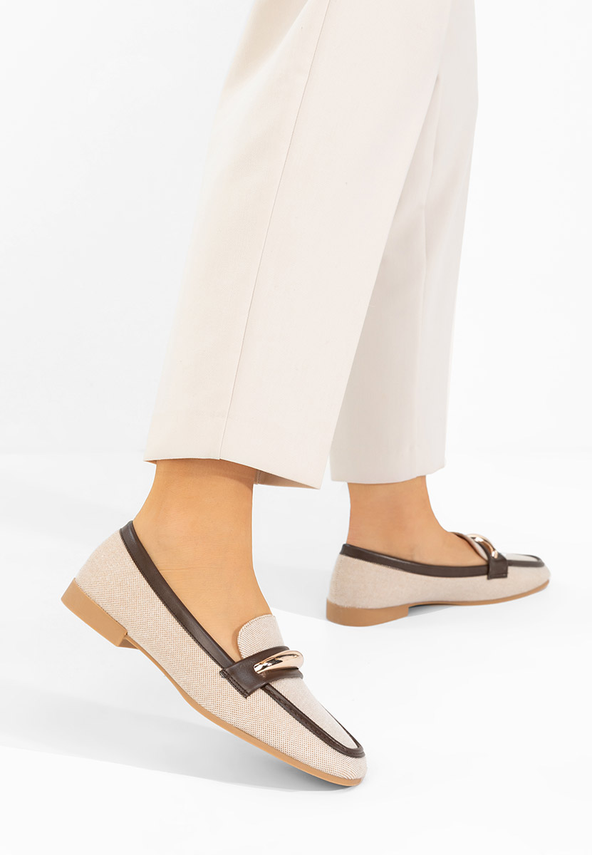 Дамски мокасини Meliania бежов