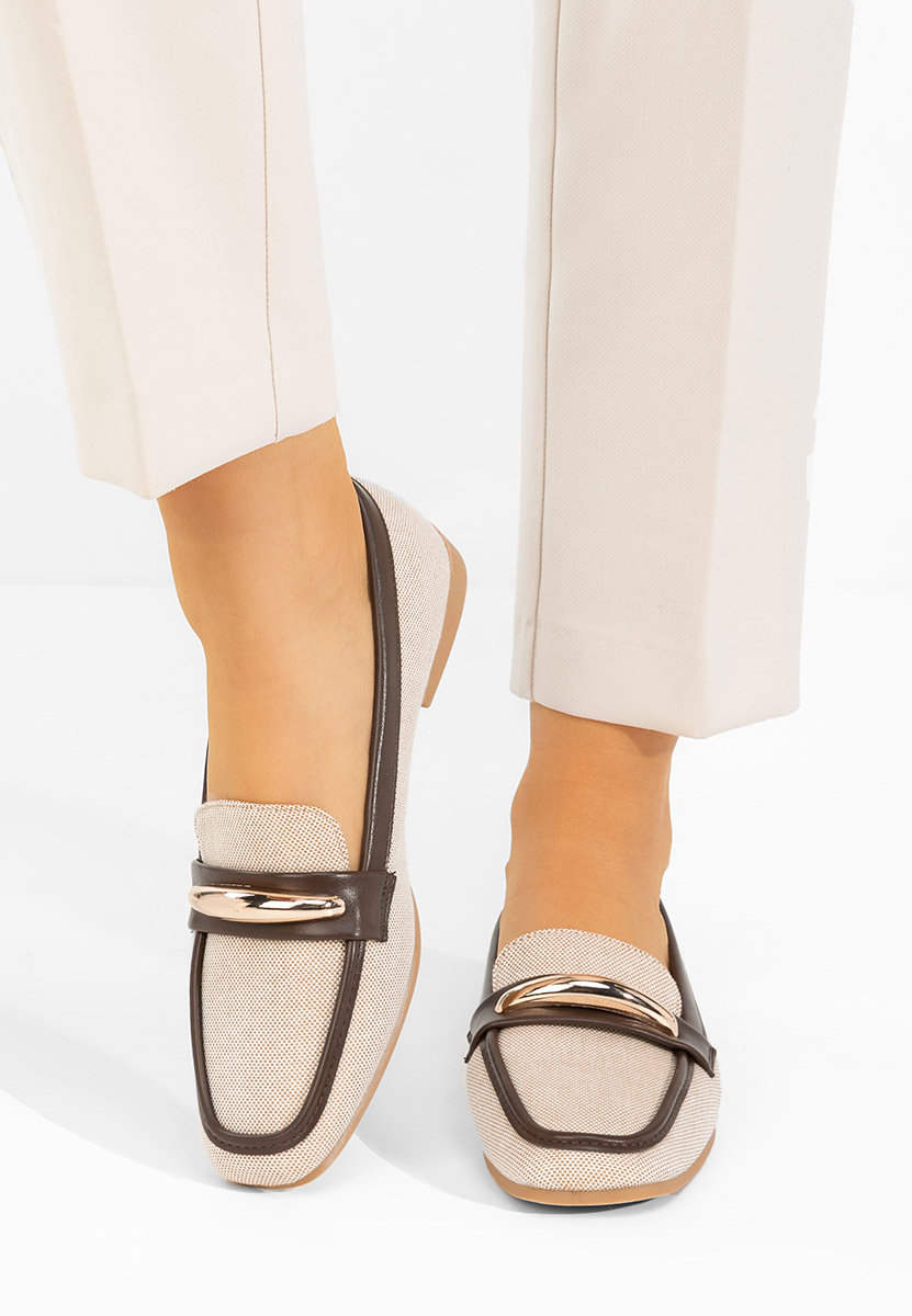 Дамски мокасини Meliania бежов