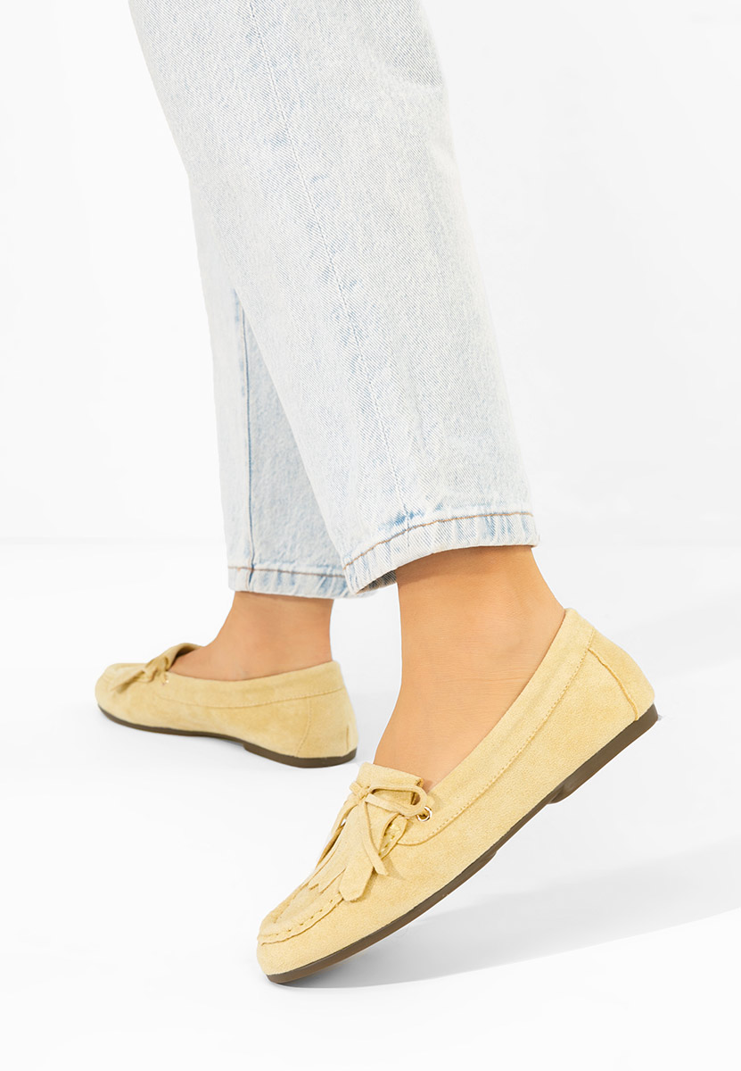 Дамски мокасини Calistia жълт