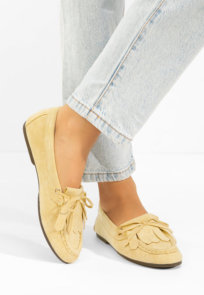 Дамски мокасини Calistia жълт