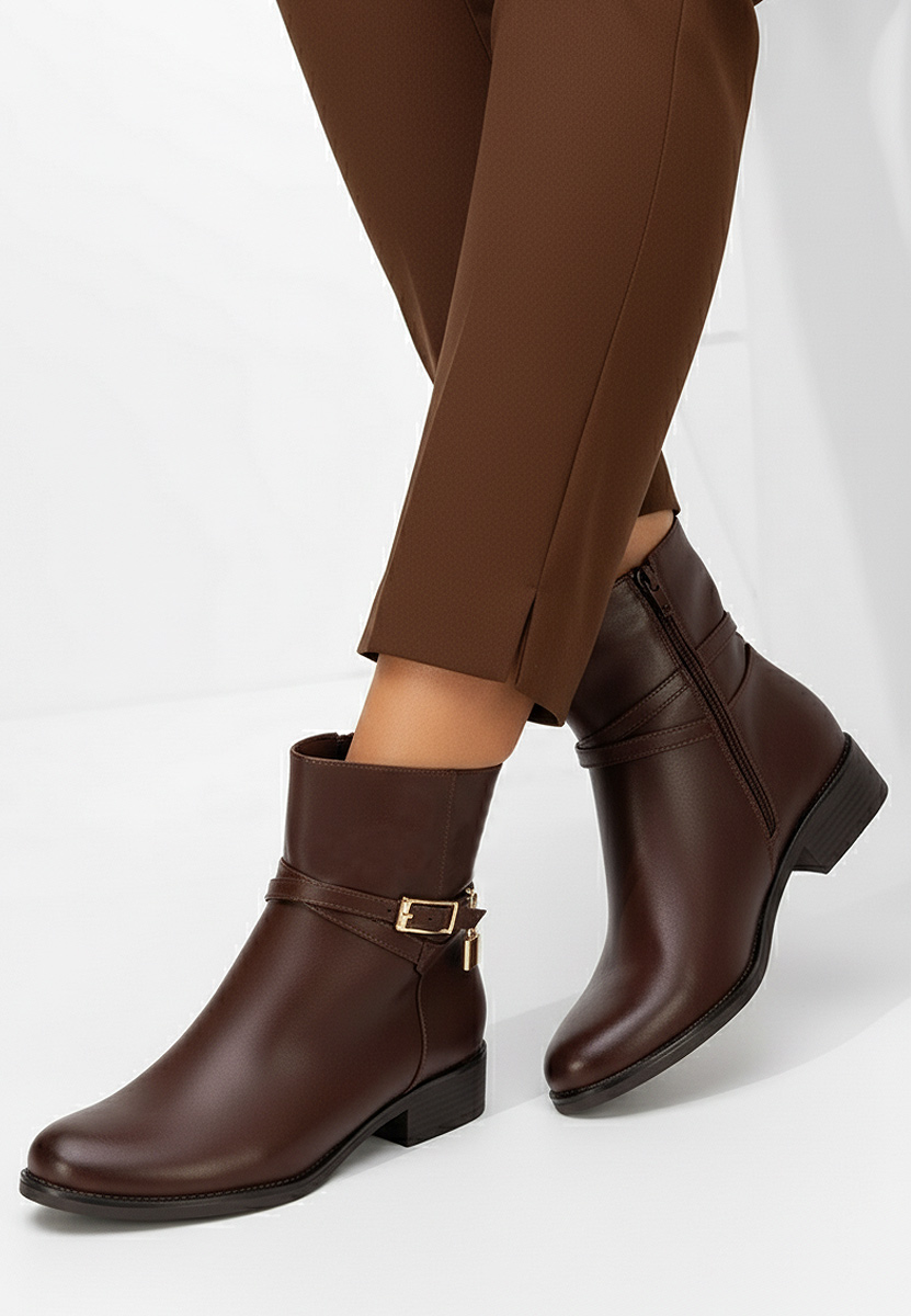 Дамски боти Aurisel кафяв