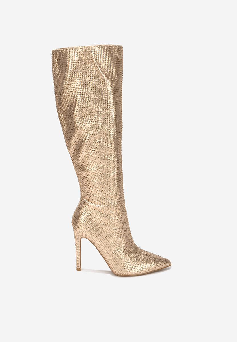 Чизми на ток Minodora златен