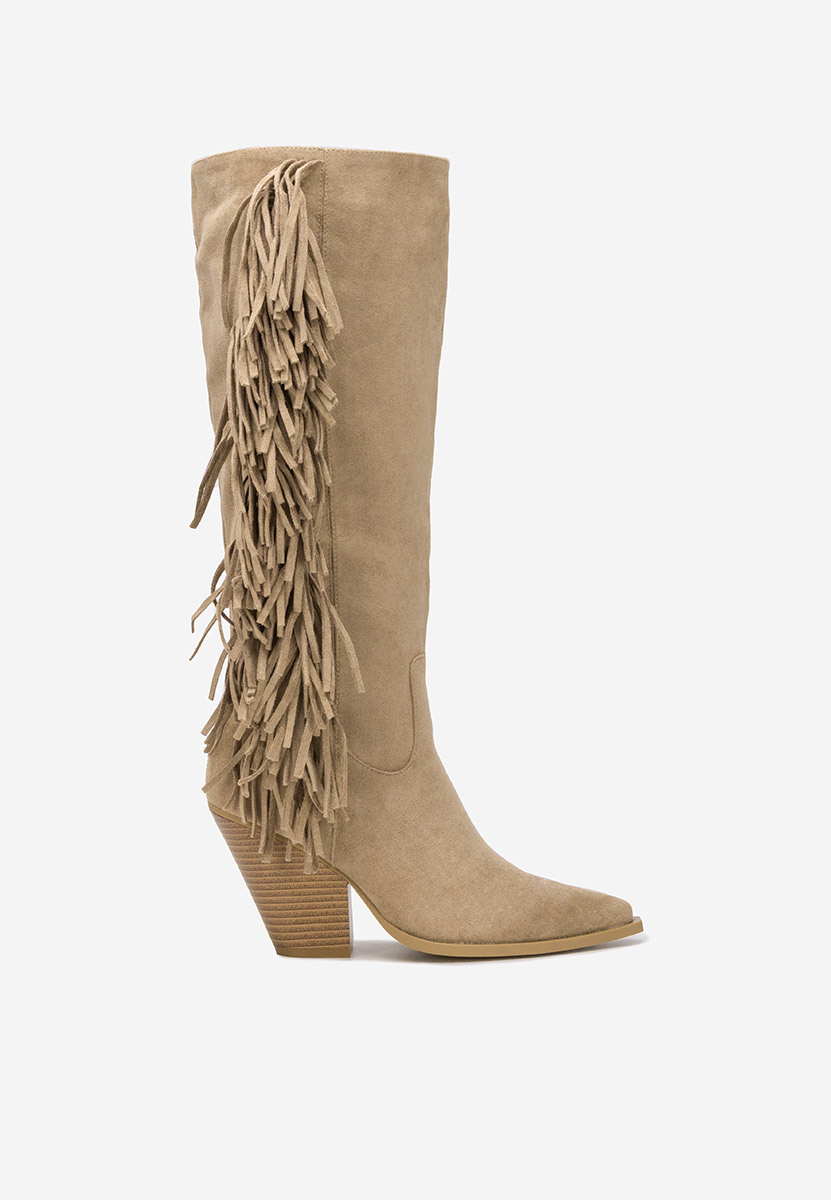 Чизми на ток Brania каки