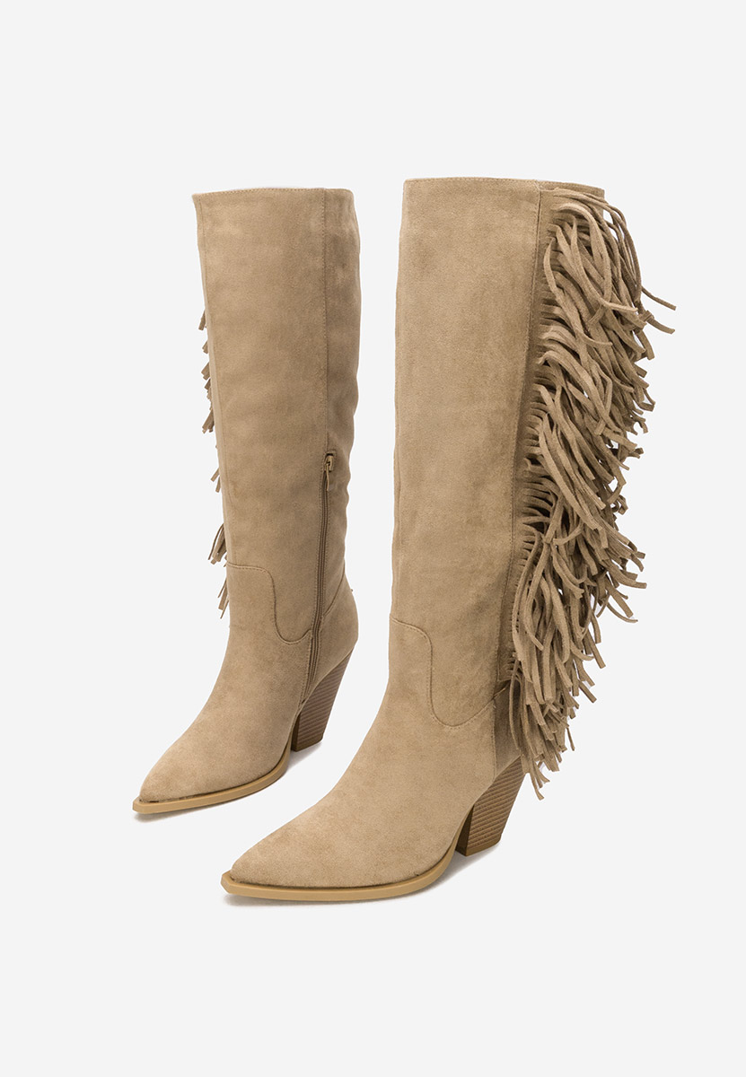 Чизми на ток Brania каки