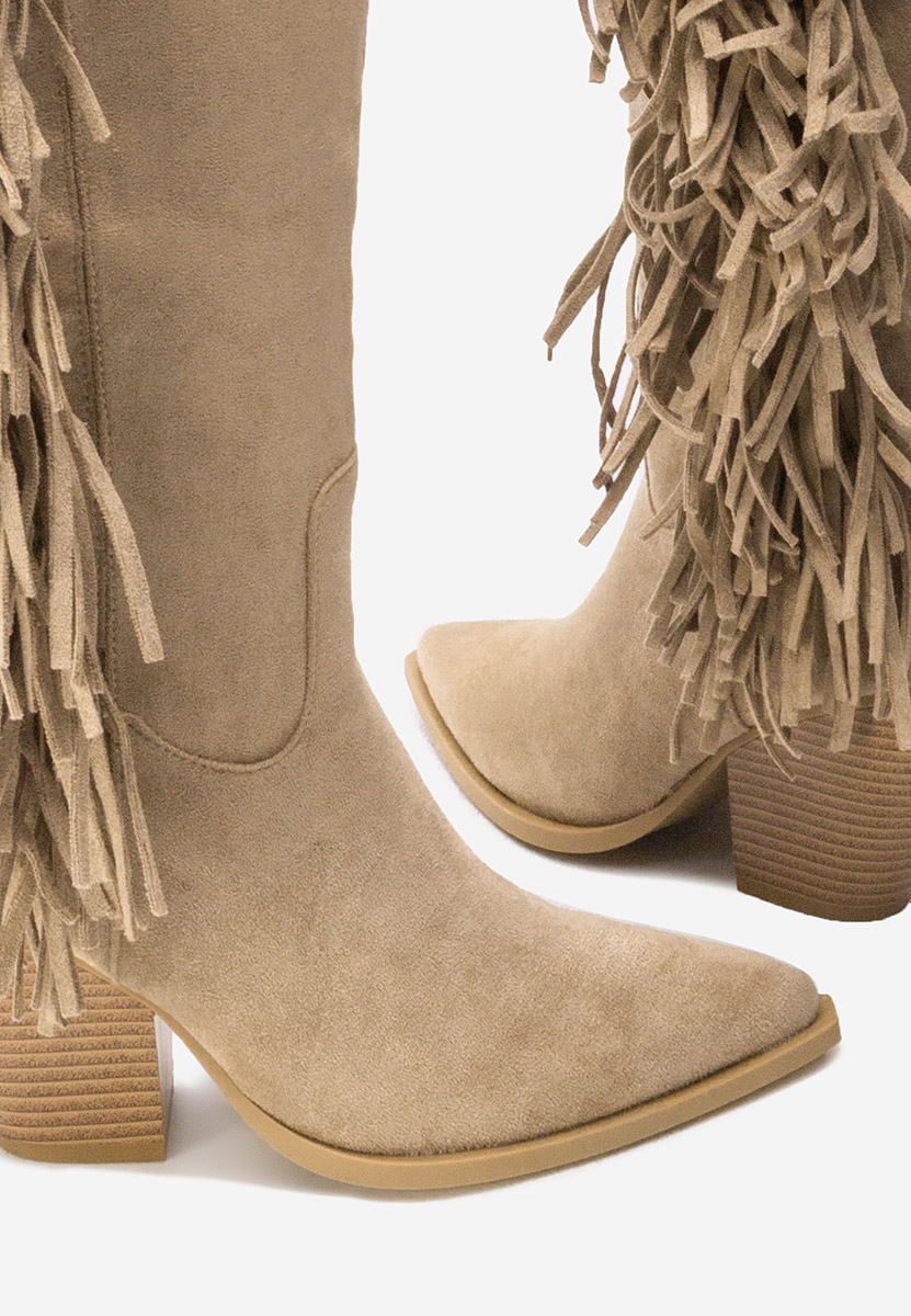 Чизми на ток Brania каки