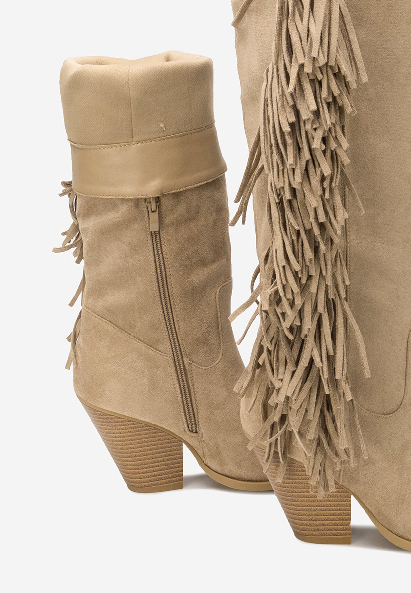 Чизми на ток Brania каки