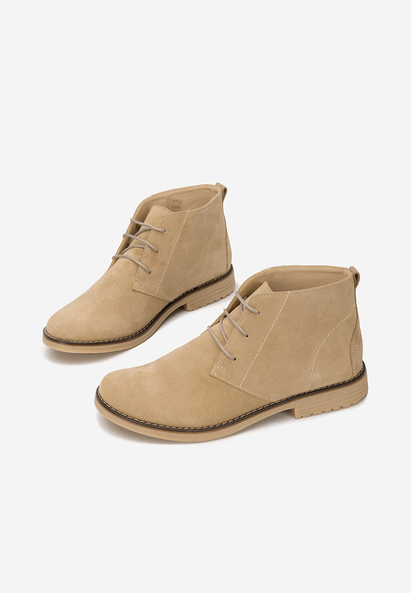 Боти естествена кожа Kalisa V5 бежов