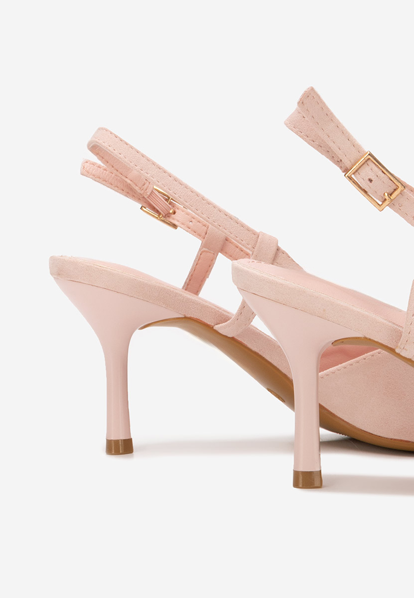 Обувки на ток slingback Castalia розов
