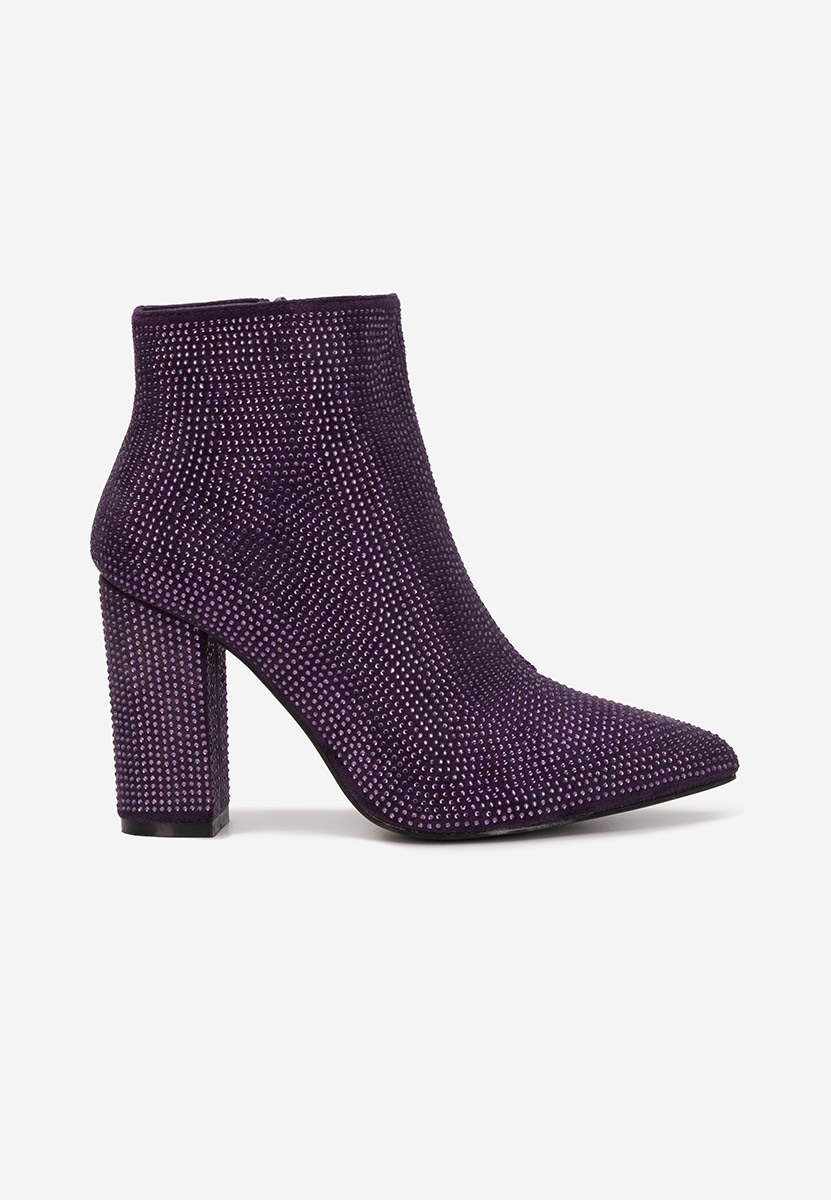 Боти на дебел ток Glira лилав