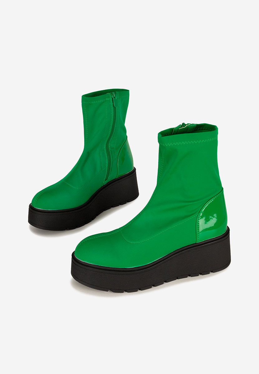 Обувки на платформа Hannah зелен