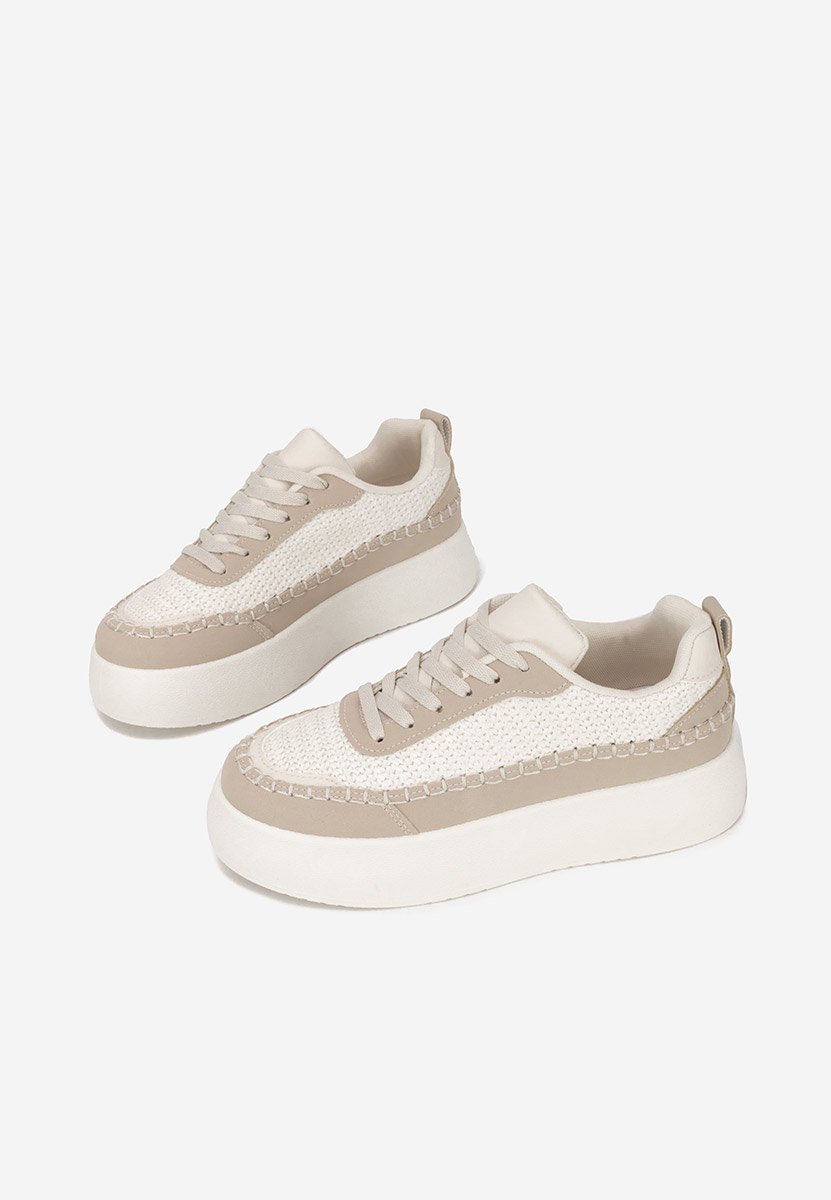 Cникърси на платформа Cecila бежов