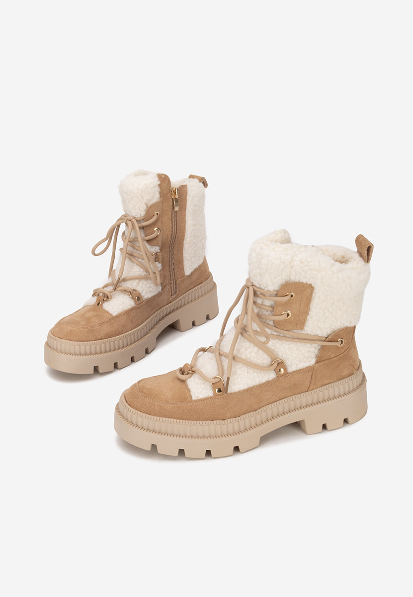 Зимни дамски Ботинки Kataria каки