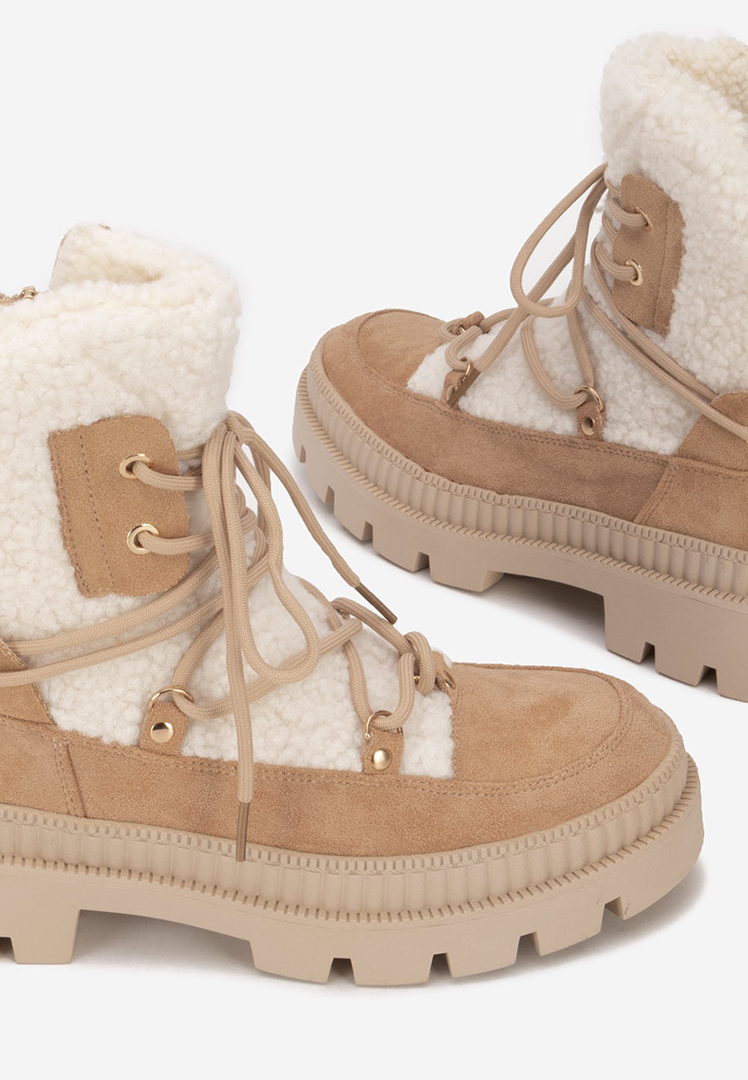 Зимни дамски Ботинки Kataria каки