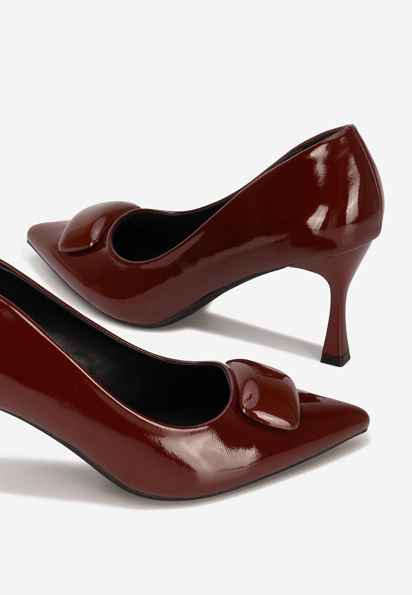 Обувки стилето Sonnia Винено червено