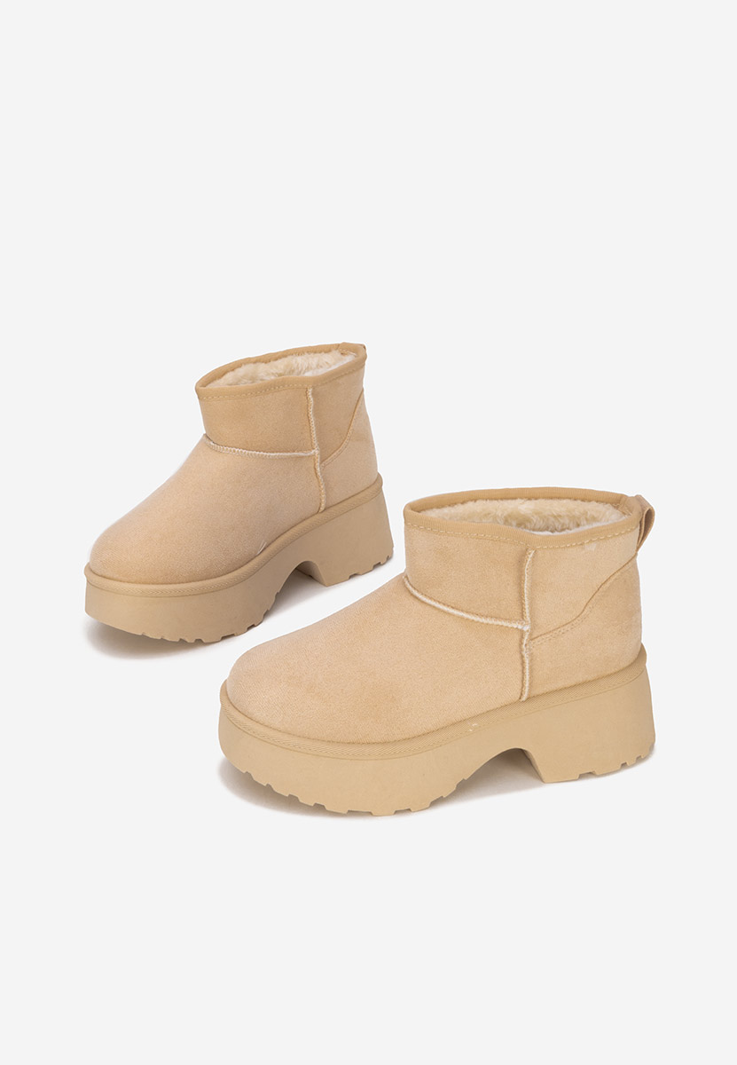 Зимни дамски Ботинки Tarnia бежов