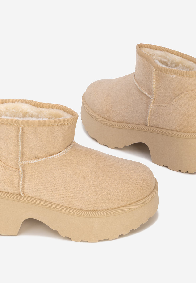 Зимни дамски Ботинки Tarnia бежов