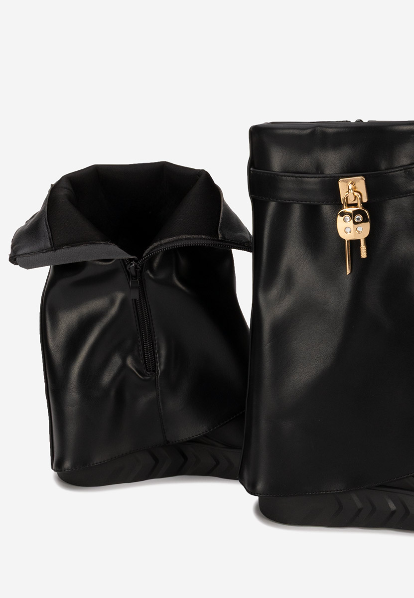 Ботуши на платформа черен Serena