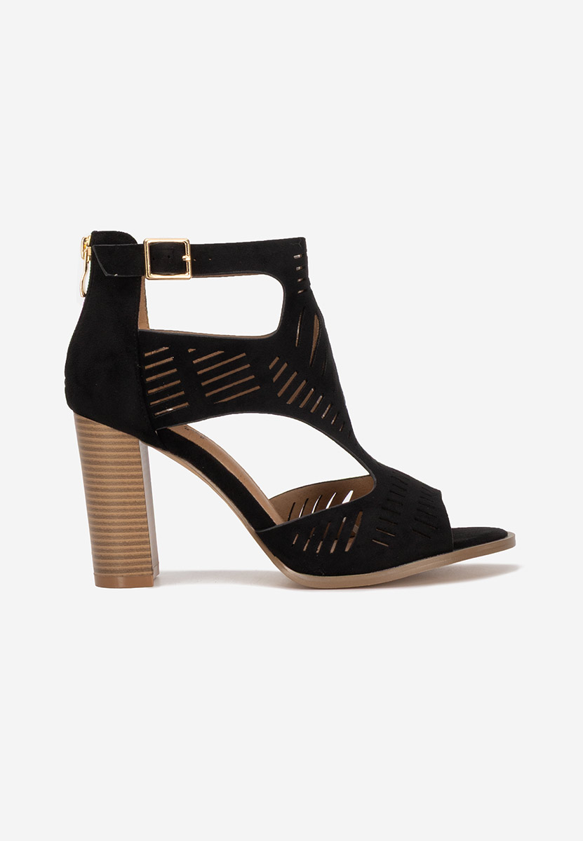 Сандали на ток Cassey черен