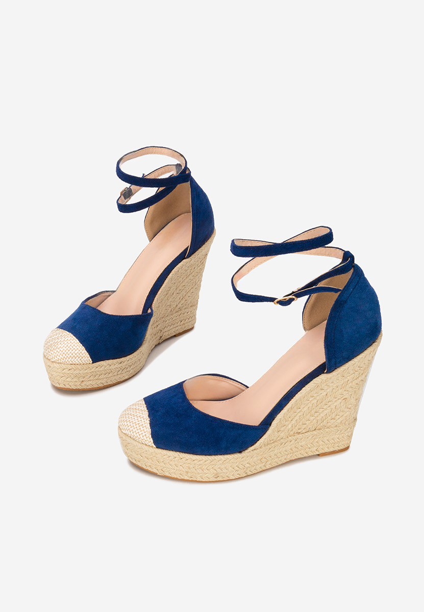 Сандали на платформа Saniza V3 син