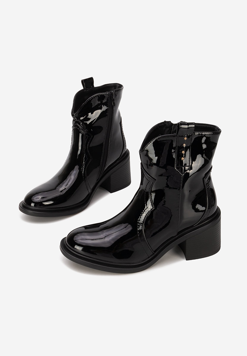 Боти на дебел ток Katyana V2 черен