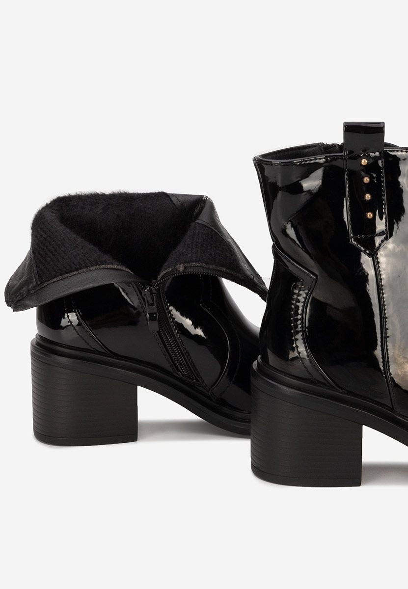 Боти на дебел ток Katyana V2 черен