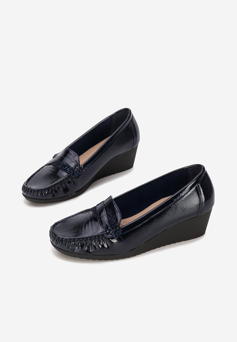 Mокасини на платформа Saina военно син