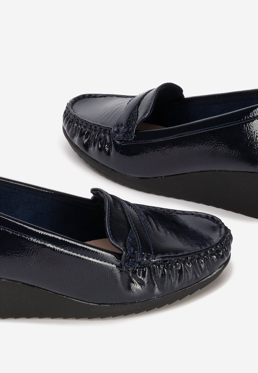 Mокасини на платформа Saina военно син