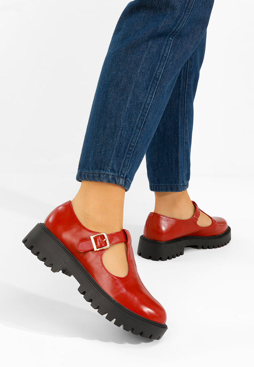 Ежедневни обувки Kenia Винено червено