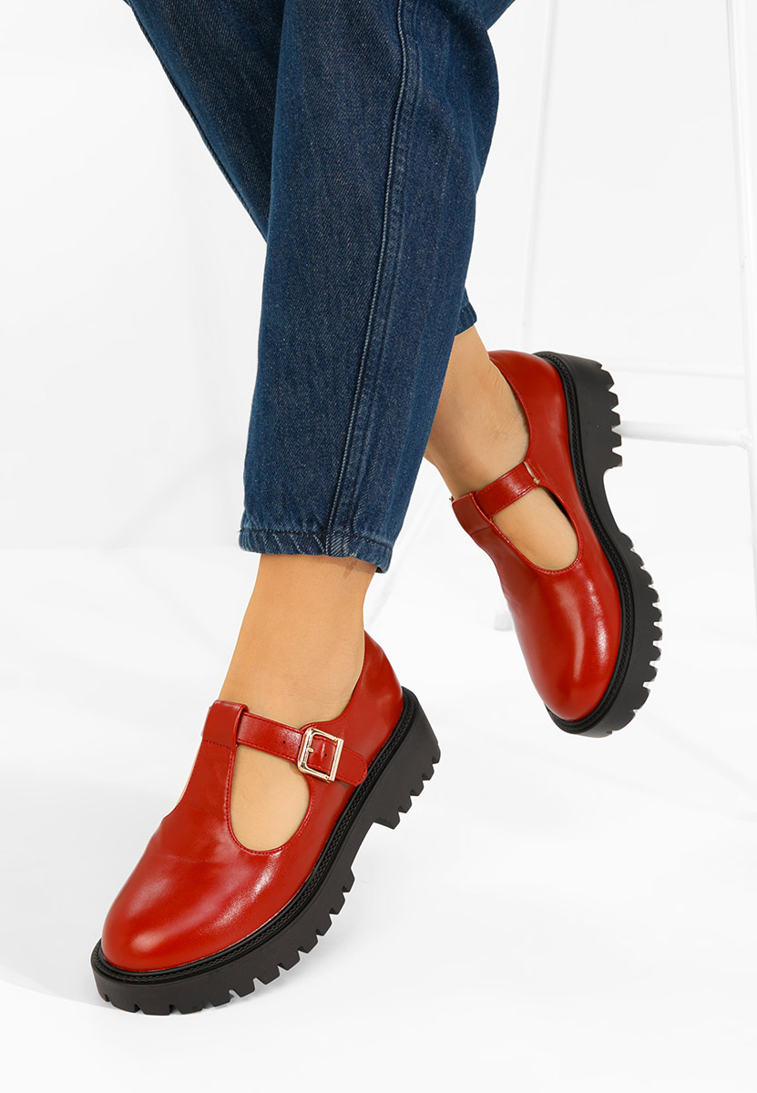 Ежедневни обувки Kenia Винено червено