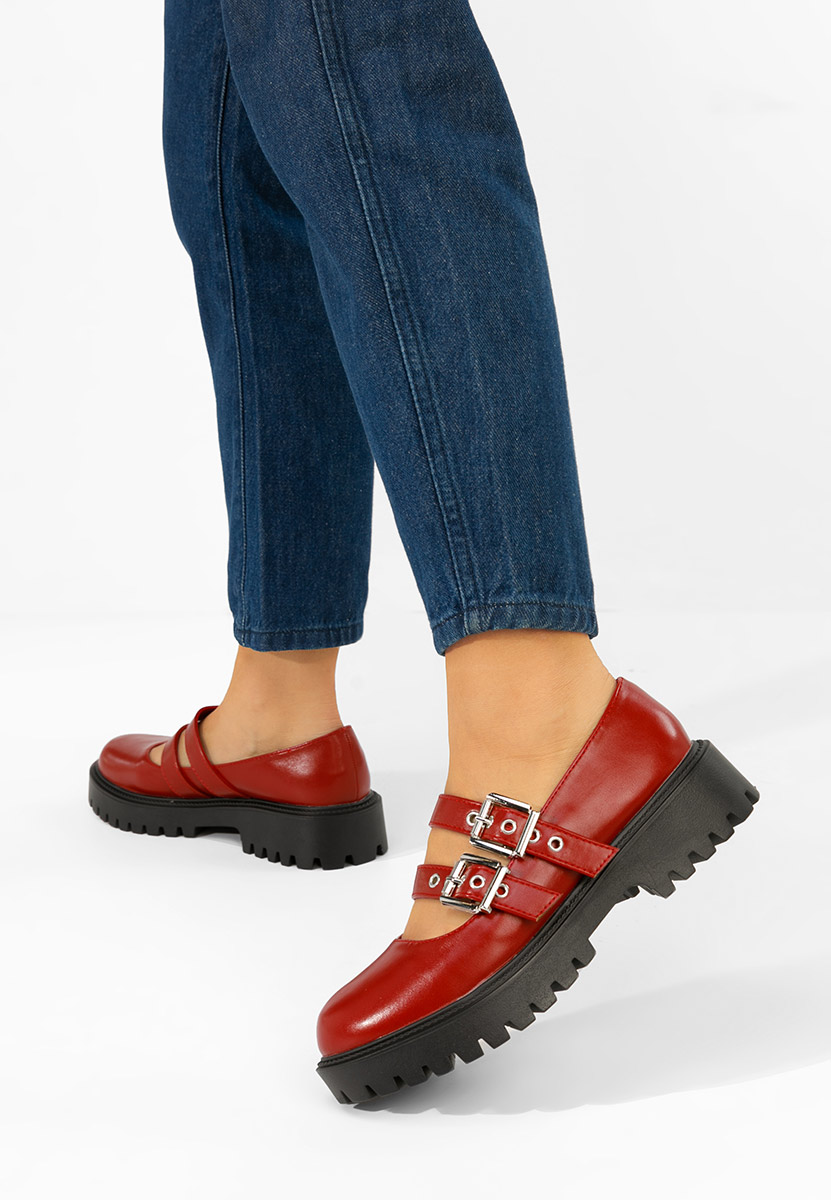 Ежедневни обувки Geovania Винено червено