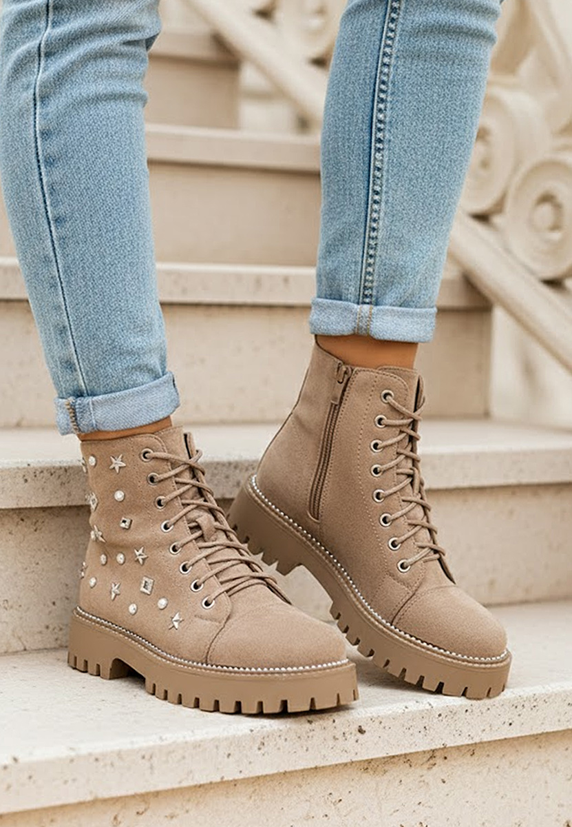 Дамски Ботинки Stelyana каки