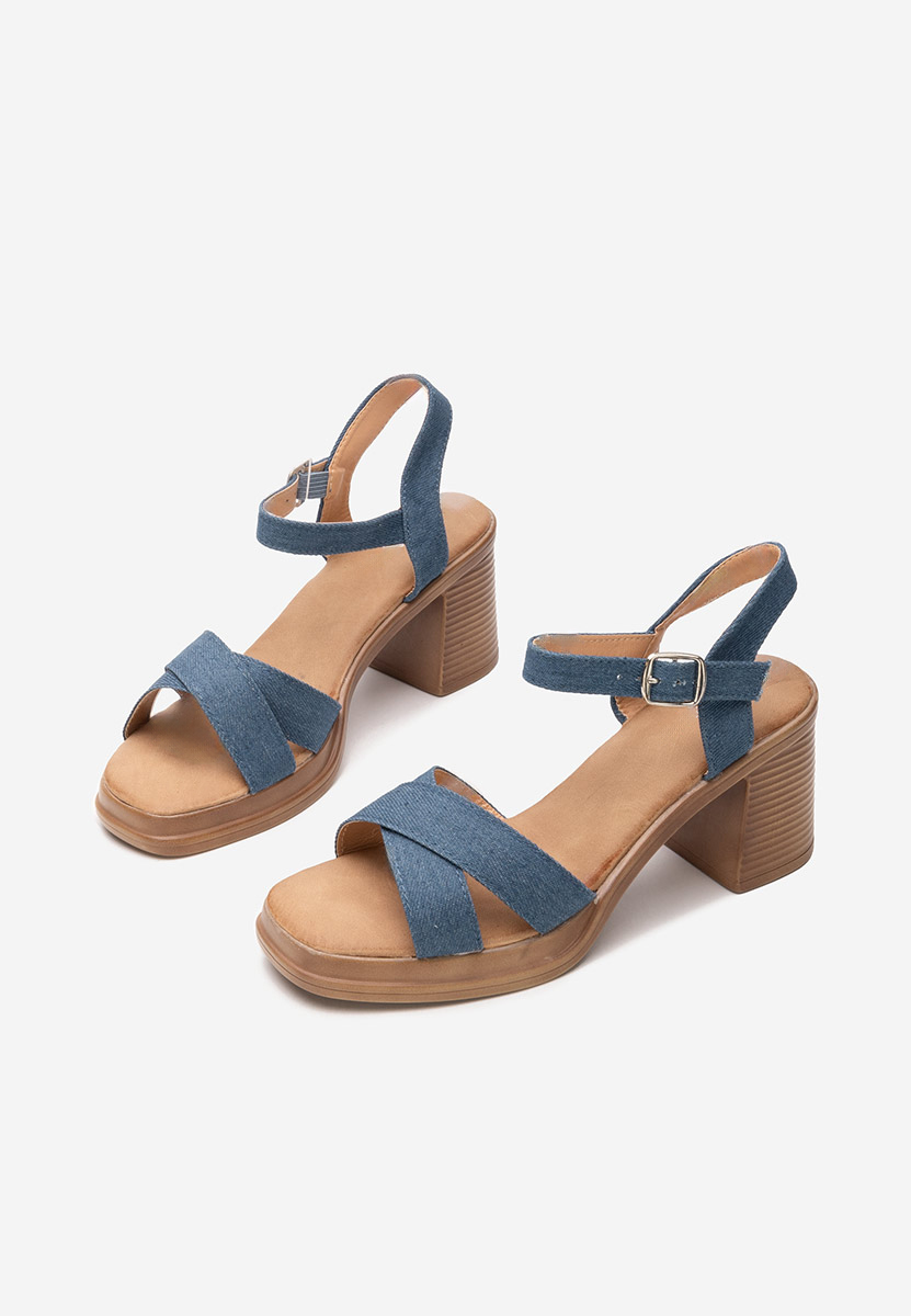 Сандали на ток Jacqualine деним