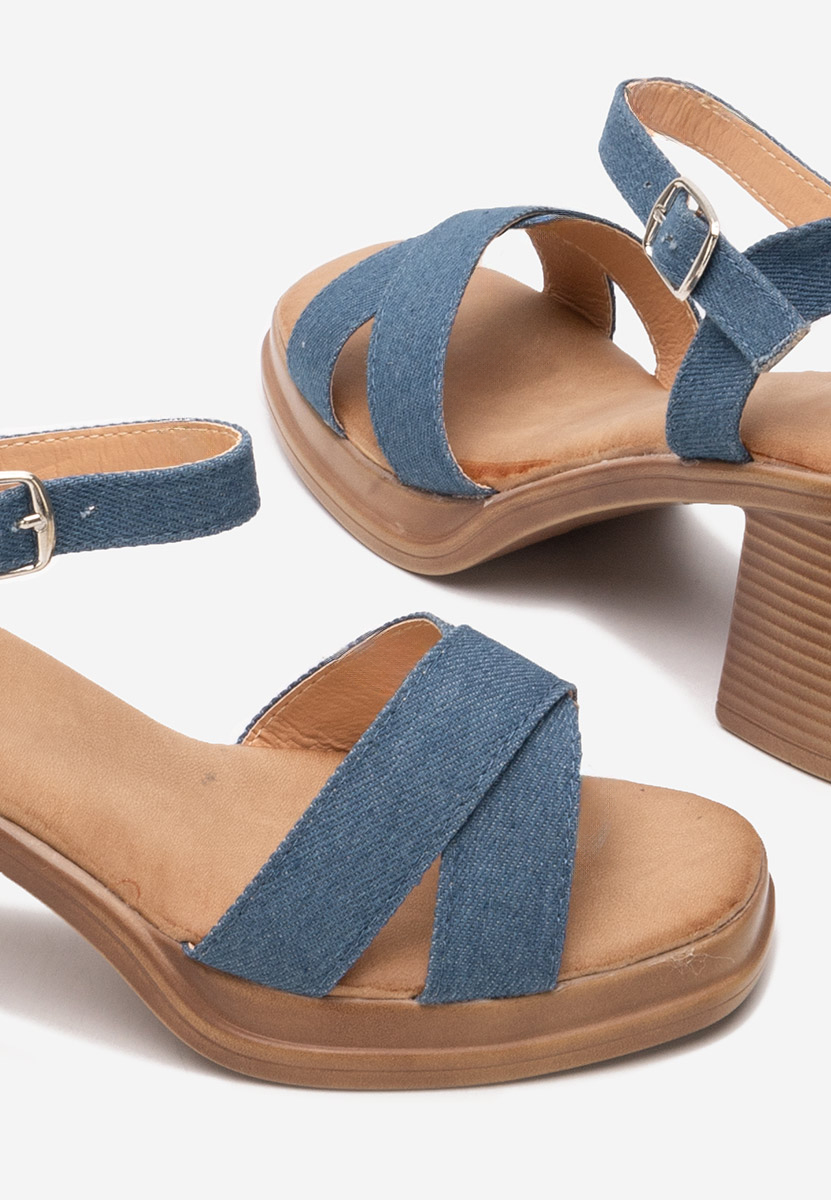 Сандали на ток Jacqualine деним