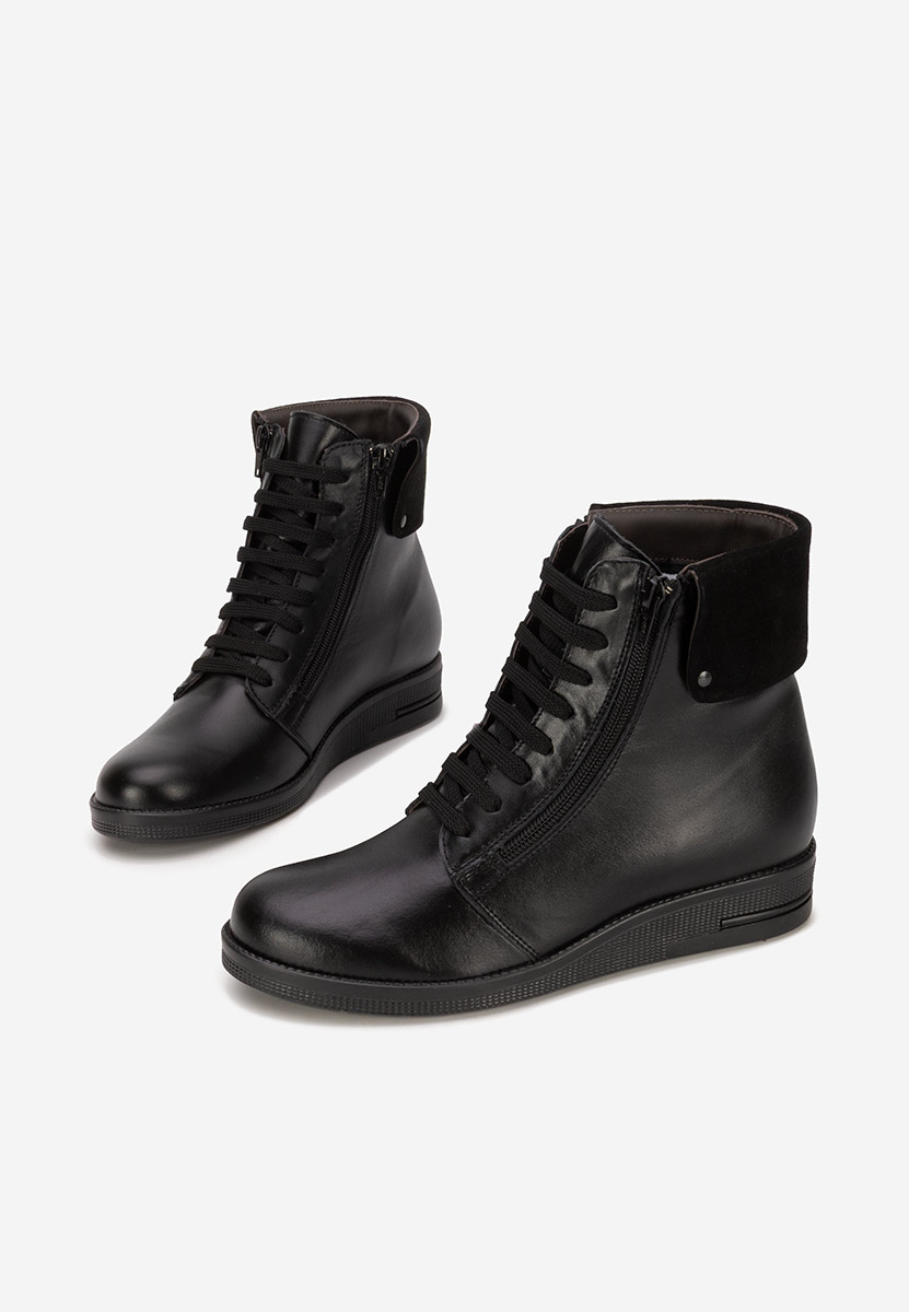 Боти естествена кожа Monserrate черен