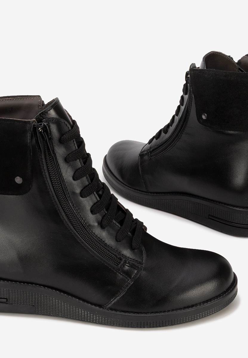 Боти естествена кожа Monserrate черен