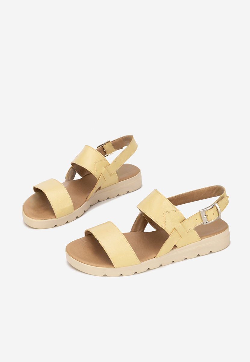 Cандали естествена кожа Onaga жълт