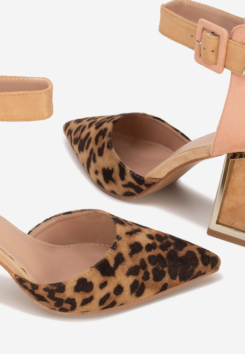 Oбувки с дебел ток Rebecka леопарди