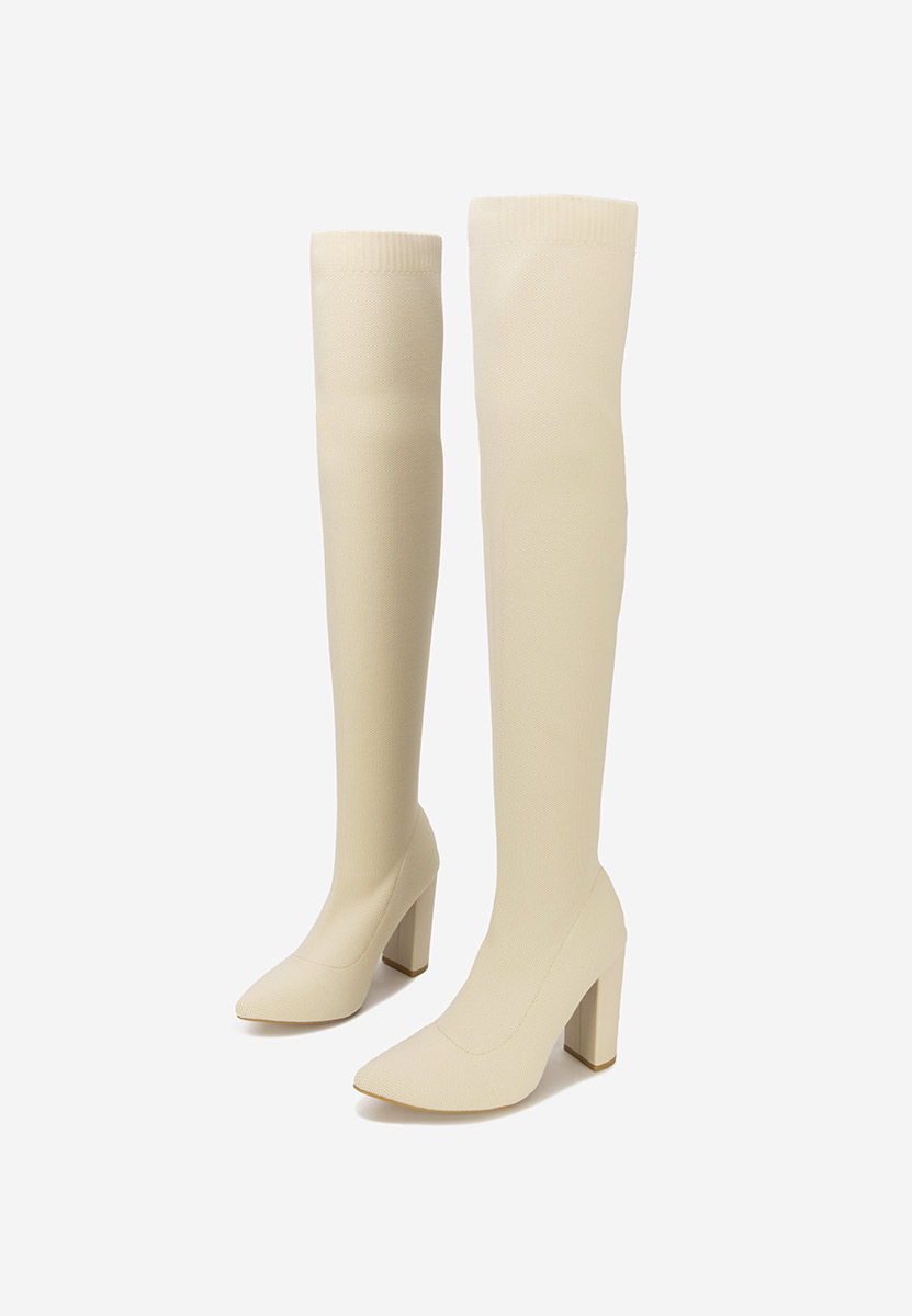 Чизми над коляното бежов Herrera