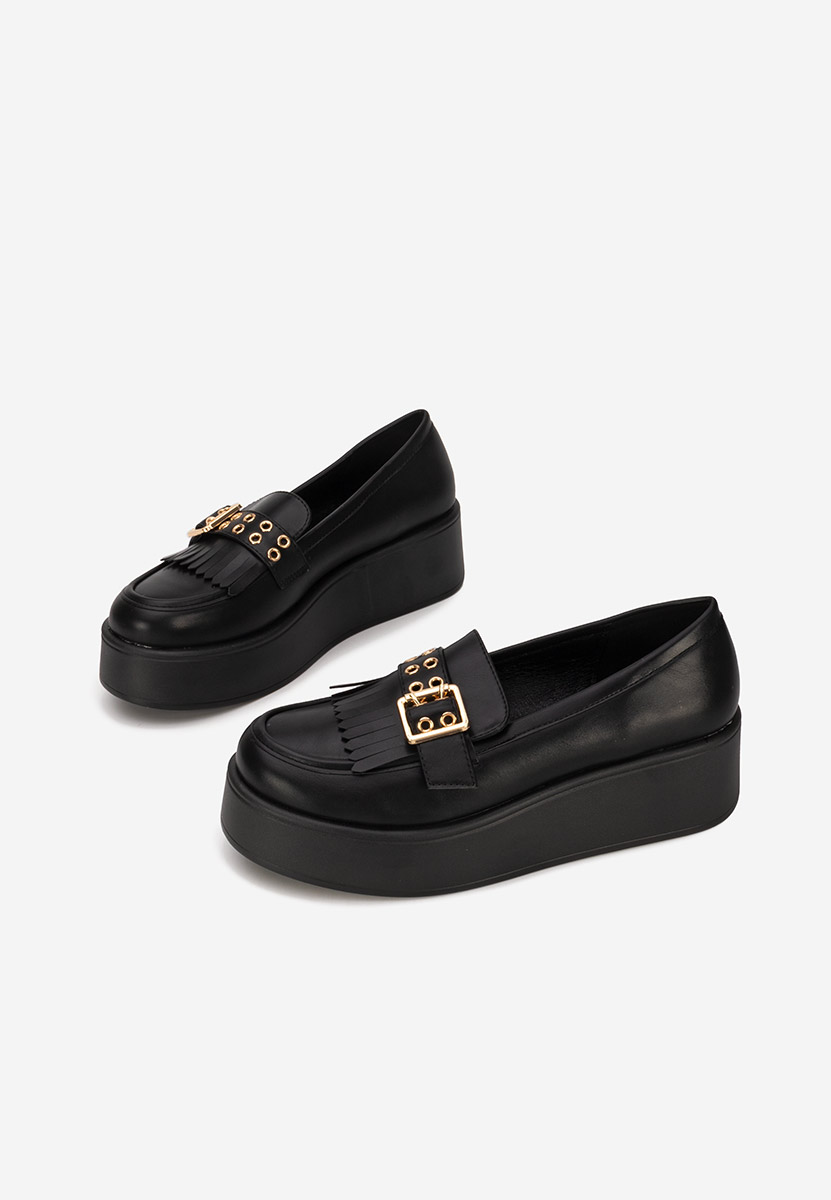 Mокасини на платформа Magie черни