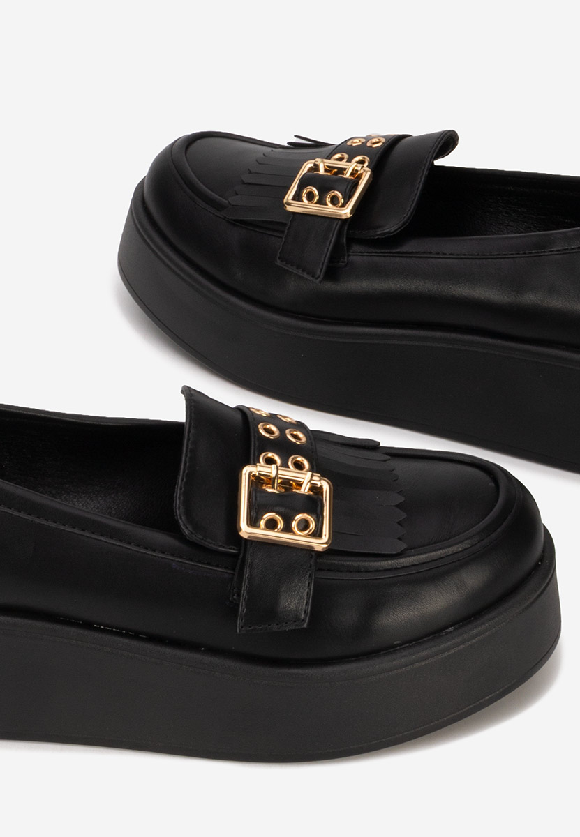 Mокасини на платформа Magie черни
