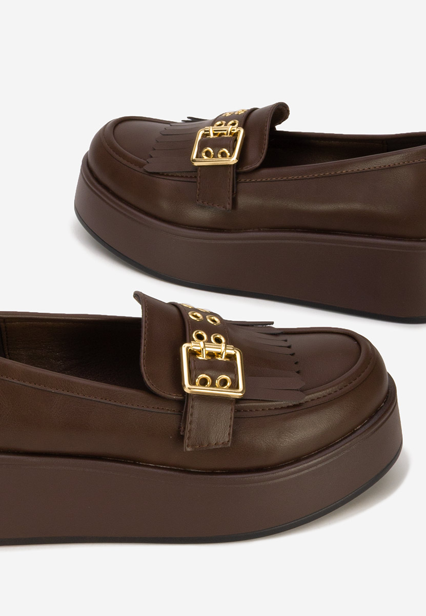 Mокасини на платформа Magie кафяв