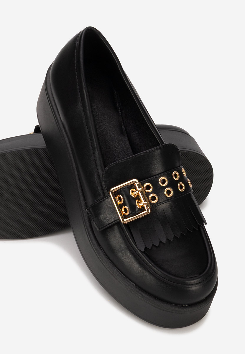 Mокасини на платформа Magie черни