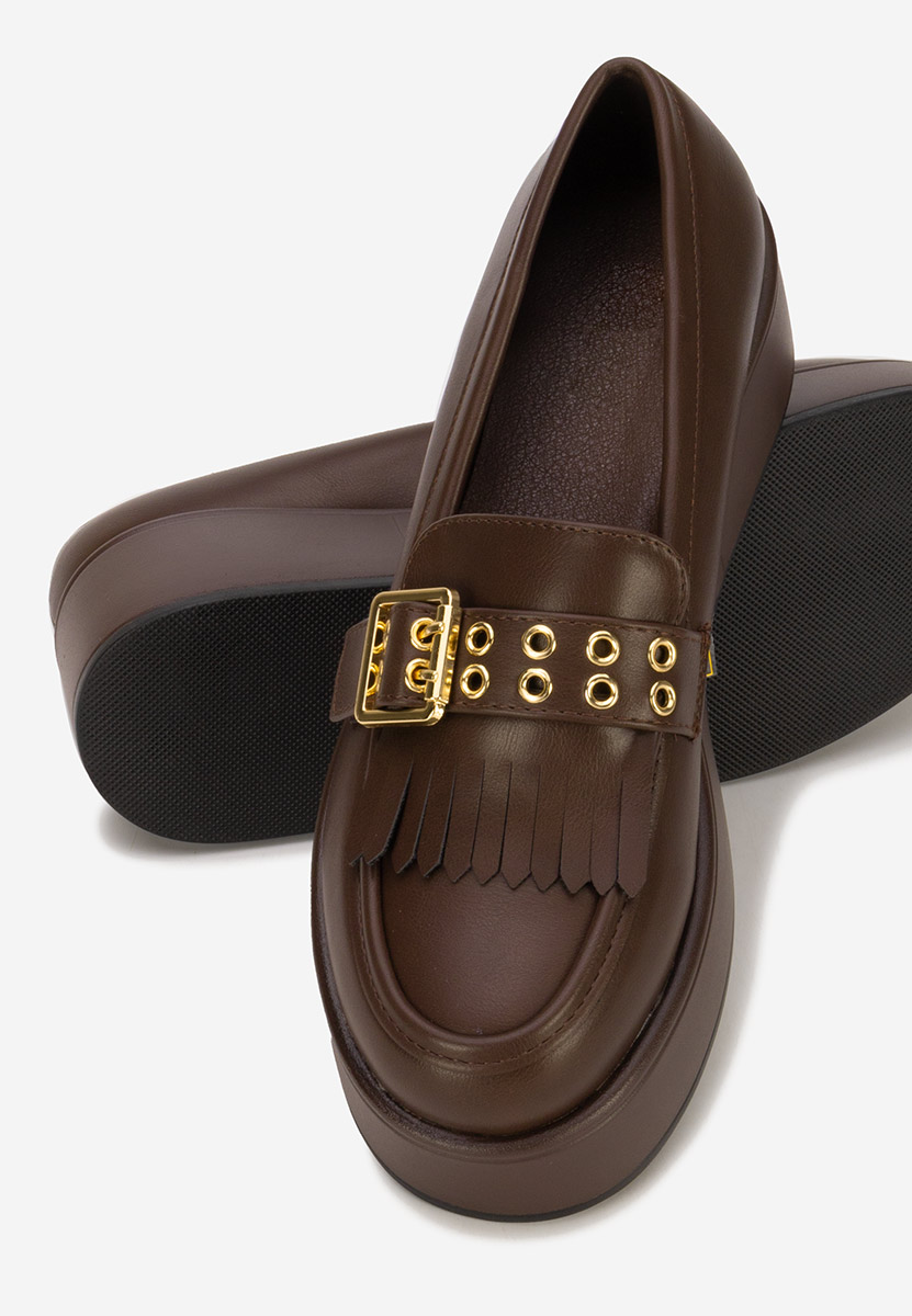 Mокасини на платформа Magie кафяв