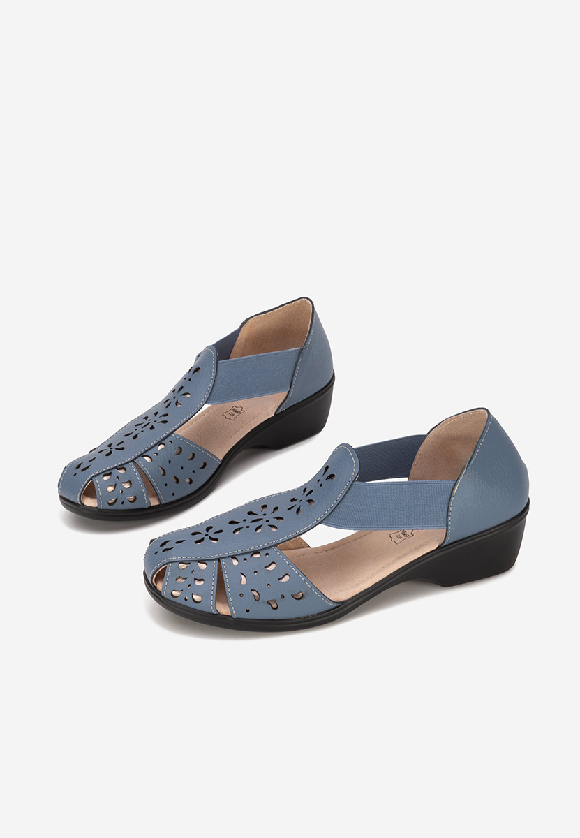 Cандали естествена кожа Melona син